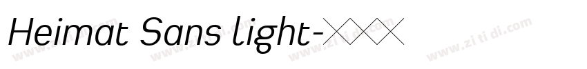 Heimat Sans light字体转换